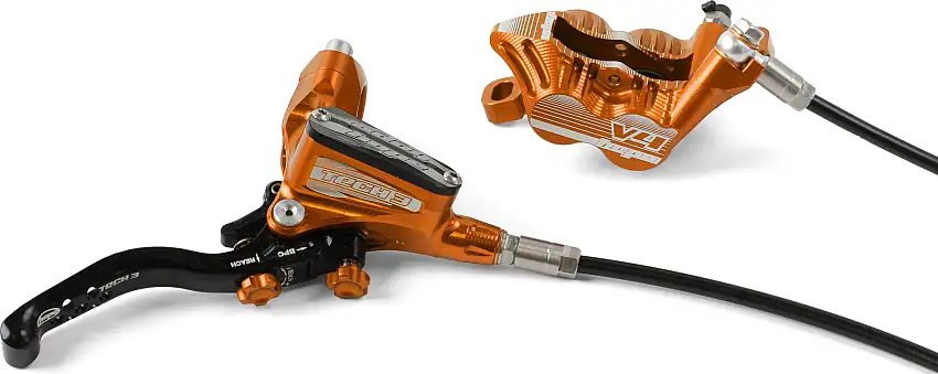 Skivbroms Hope Tech 3 V4 no rotor fram R/H orange