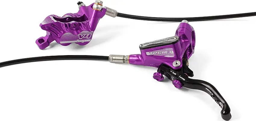 Skivbroms Hope Tech 3 V4 no rotor bak L/H lila
