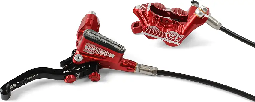 Skivbroms Hope Tech 3 V4 no rotor fram R/H röd