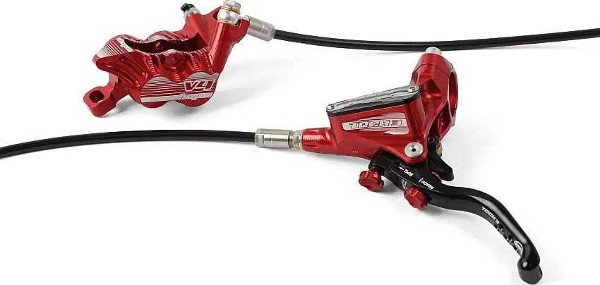 Skivbroms Hope Tech 3 V4 no rotor bak L/H röd