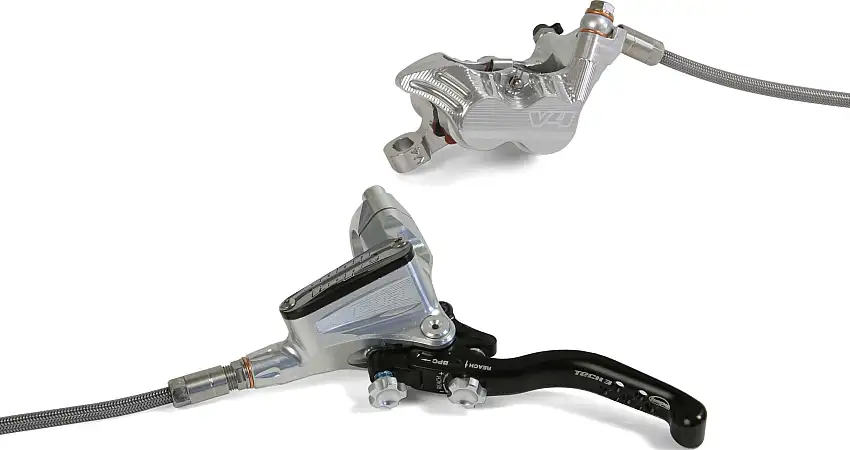 Skivbroms Hope Tech 3 V4 braided fram silver