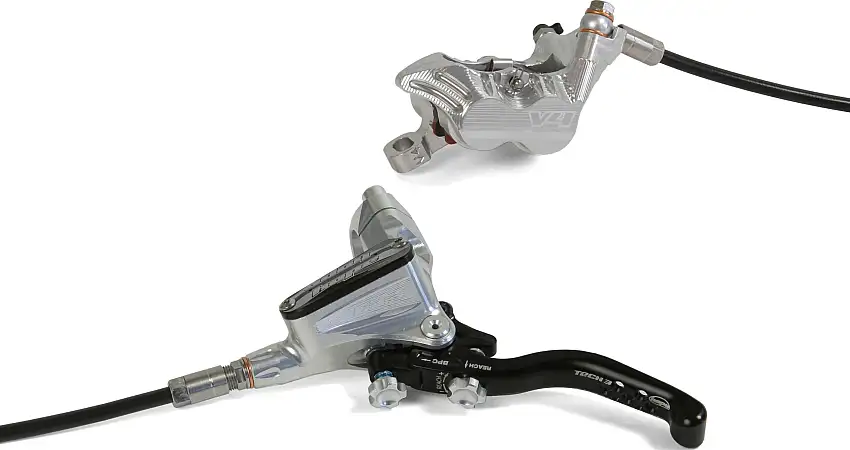 Skivbroms Hope Tech 3 V4 no rotor bak L/H silver