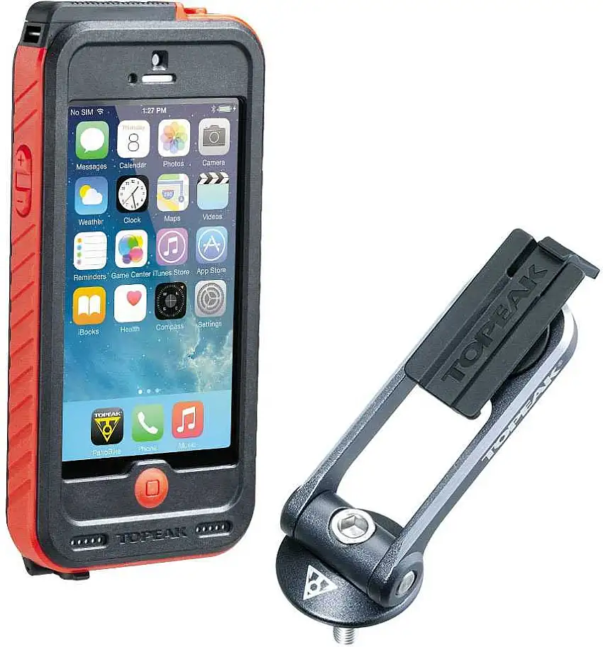 Mobilfodral Topeak Ridecase iPhone SE/5/5S svart/röd + Powerpack 3150 mAh
