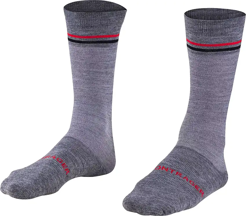 Strumpor Bontrager Thermal Wool Crew grå