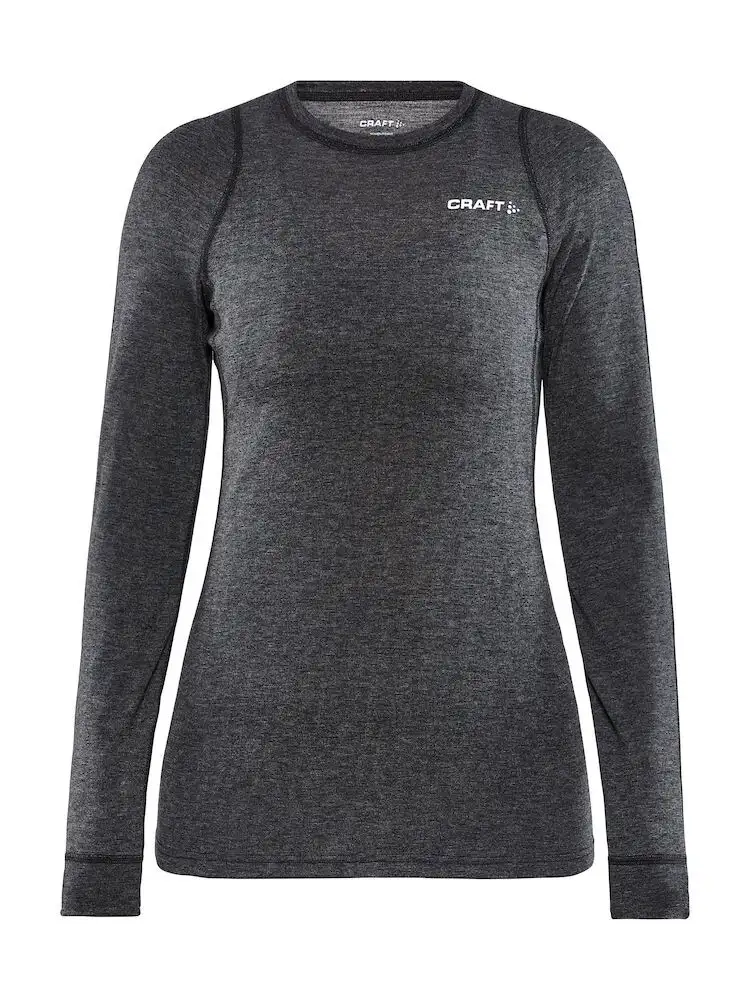 Craft Core W Svettundertröja Merino Långärmat Svart