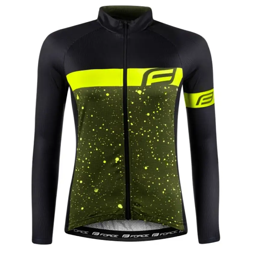 Force Spray Långärmad Cykeltröja till kvinnor Svart / Fluo