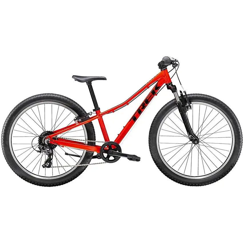 Barncykel Trek Precaliber 24 8-växlad dämpad cykel Röd