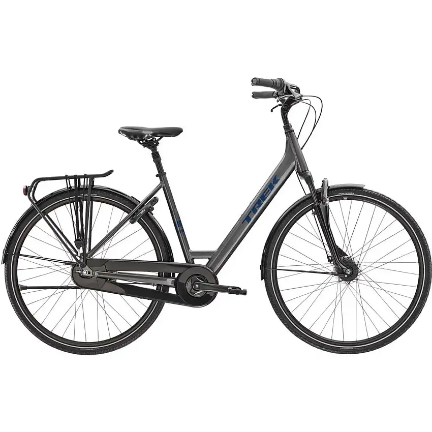 Hybridcykel Trek District 2 EQ Lowstep Grå