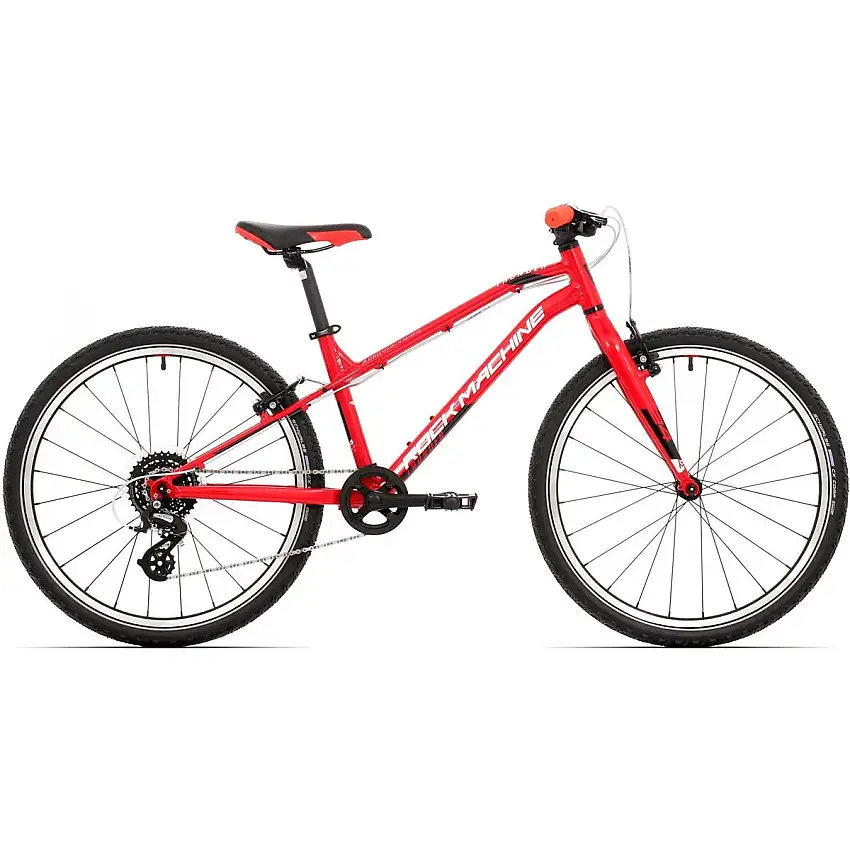 Barncykel Rock Machine Thunder 24 VB Röd/Vit/Svart