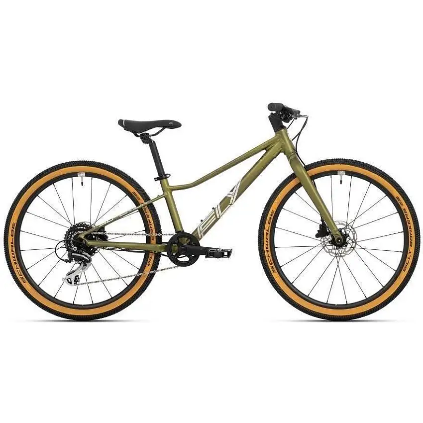 Barncykel Superior F.L.Y. 24 matte olive metallic