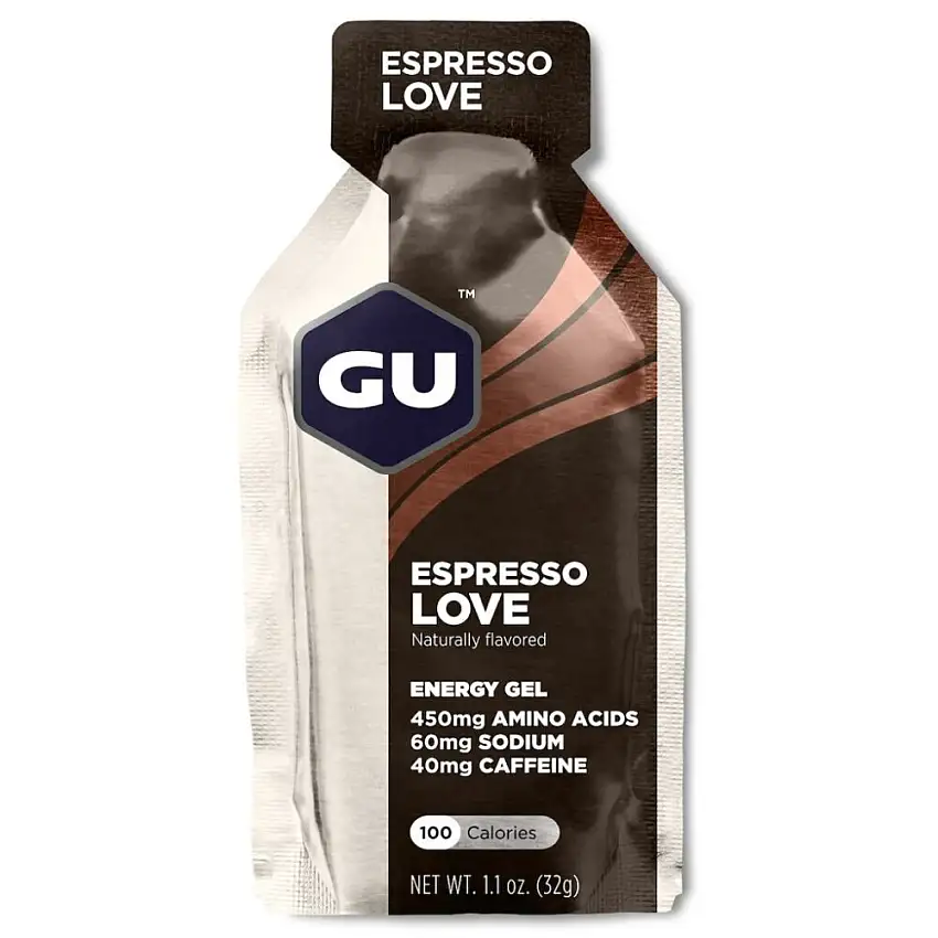 GU Energy Energigel espresso love 32 gram - 40 mg koffein