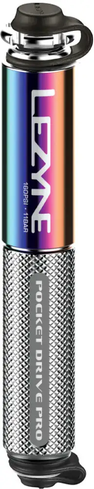 Lezyne Pocket Drive Pro Håndpumpe Oil Slick Silver