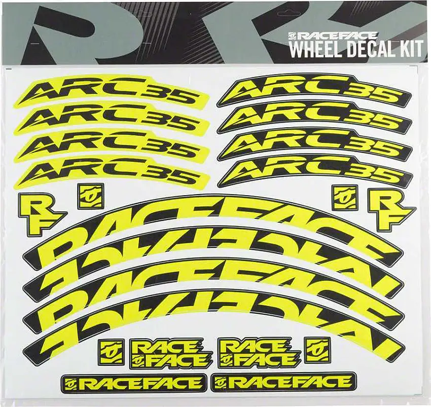 Dekalset Race Face ARC 35 gul