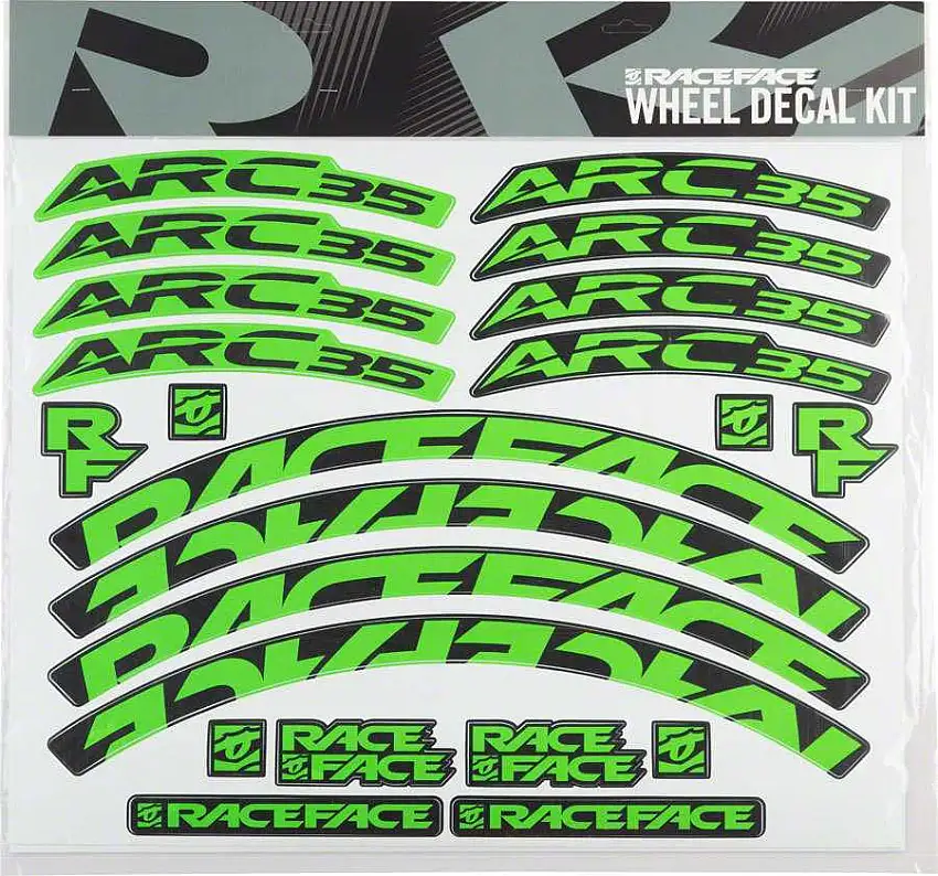 Dekalset Race Face ARC 35 grön