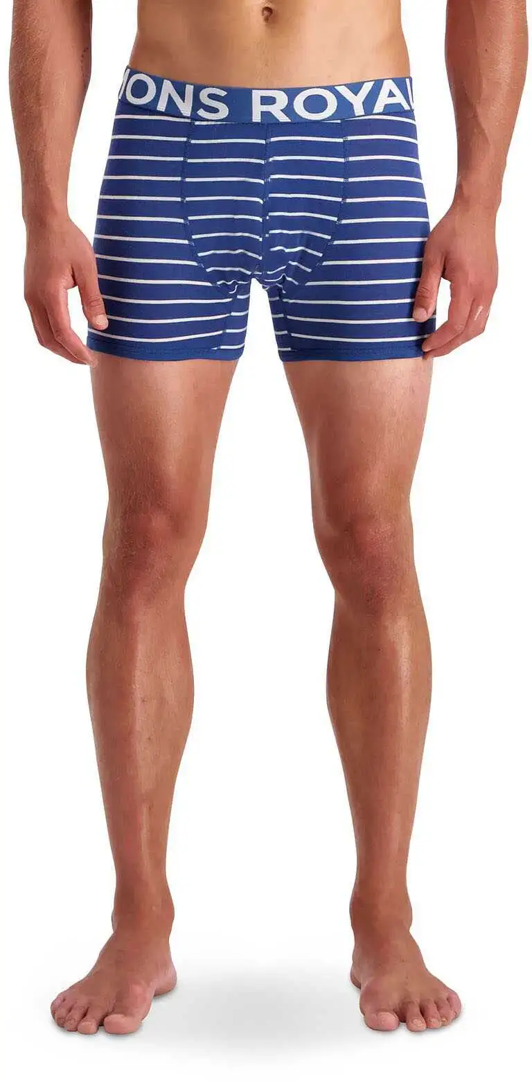 Kalsonger Mons Royal Wool Hold 'em Shorty blå/vit