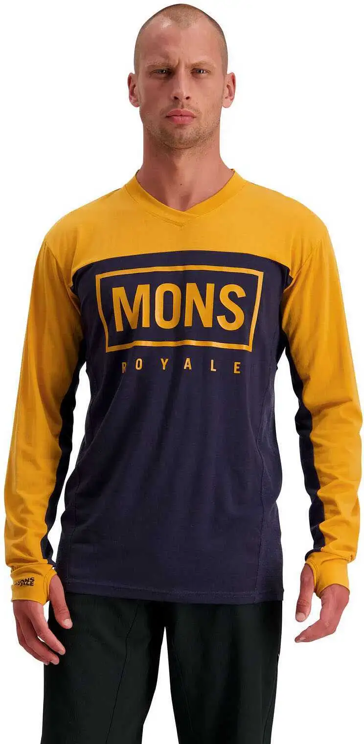 Tröja Mons Royal Wool Redwood Enduro VLS guld/mörkblå