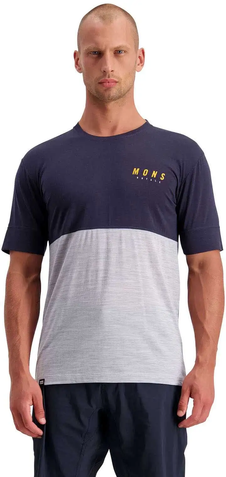 Tröja Mons Royal Wool Cadence T blå/grå