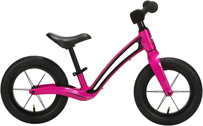 Motobecane Roadie Springcykel 12" Glansig Rosa Med Svart
