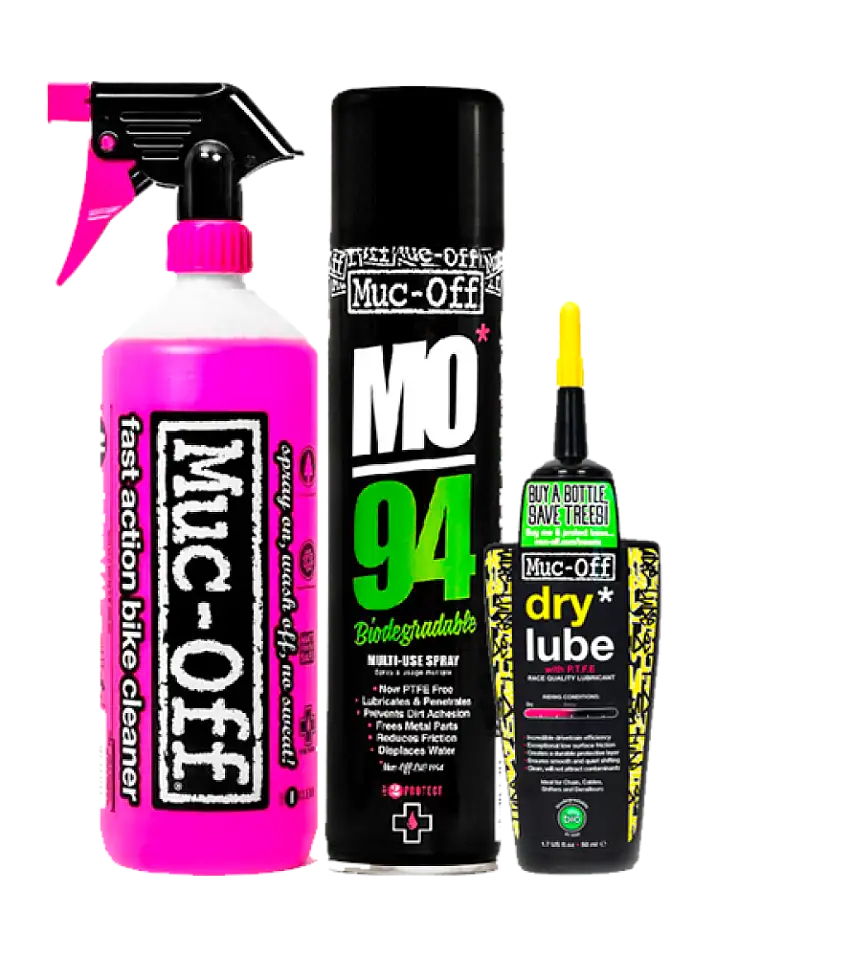 Muc-Off Wash, Protect & Dry Lube Kit