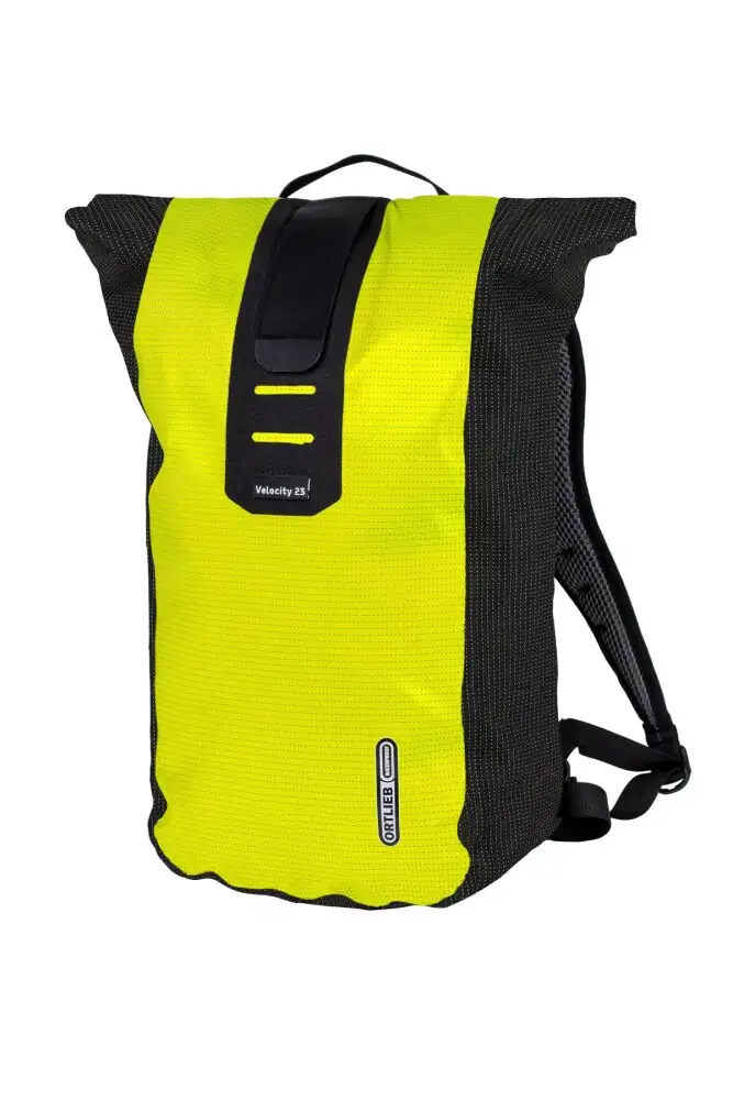 Ortlieb Velocity High Visibility Black Reflex ryggsäck gul