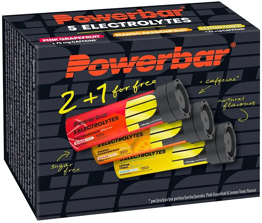 PowerBar 5 Electrolytes tabletter sampak 3x10 st. koffein