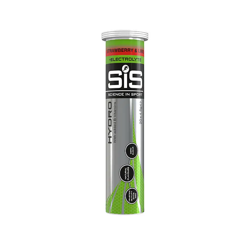 SIS GO Hydro +Electrolyte brustabletter jordgubb & lime 20 st