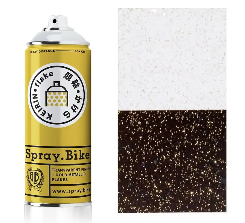 Spray.Bike Klarlack med guld glimmer effekt 400 ml