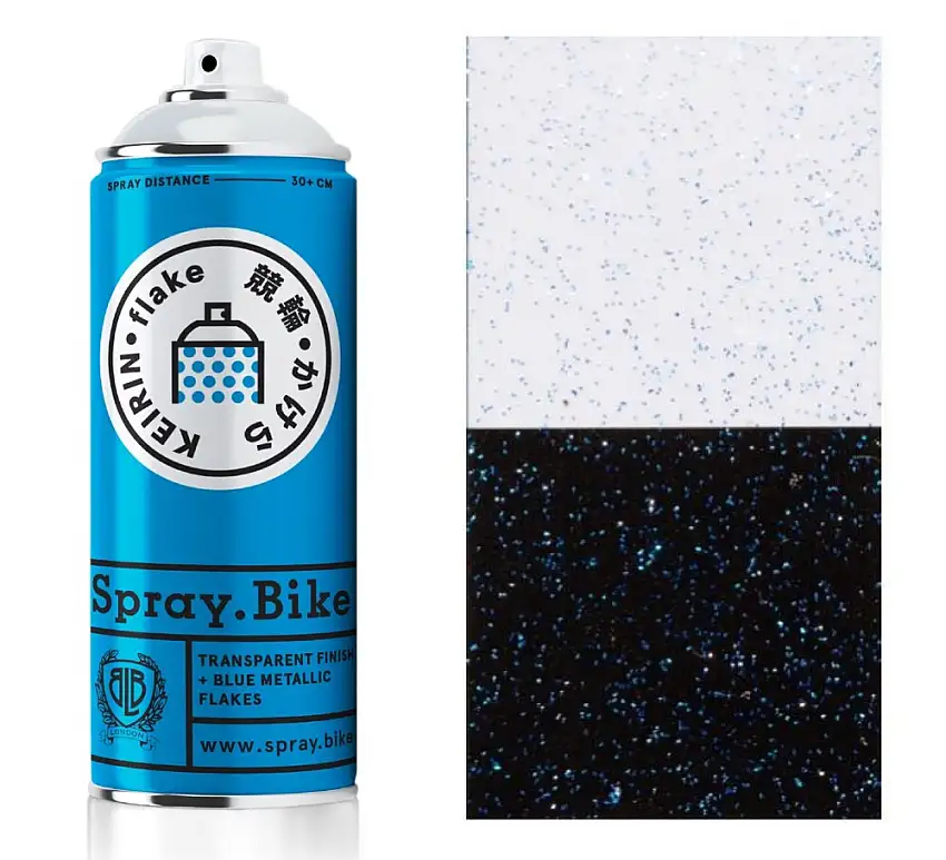 Spray.Bike Klarlak med blå glimmereffekt 400 ml