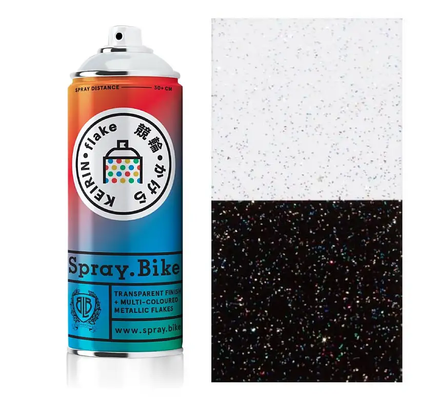 Spray.Bike Klarlack med multifärgadt glimmer effekt 400 ml