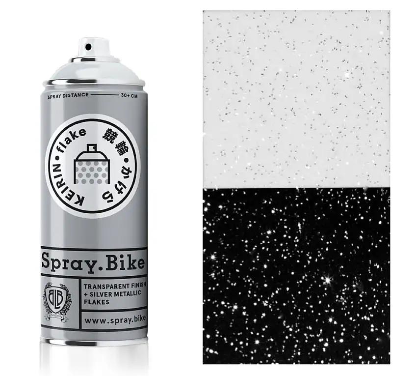 Spray.Bike Klarlack med silver glimmer effekt 400 ml