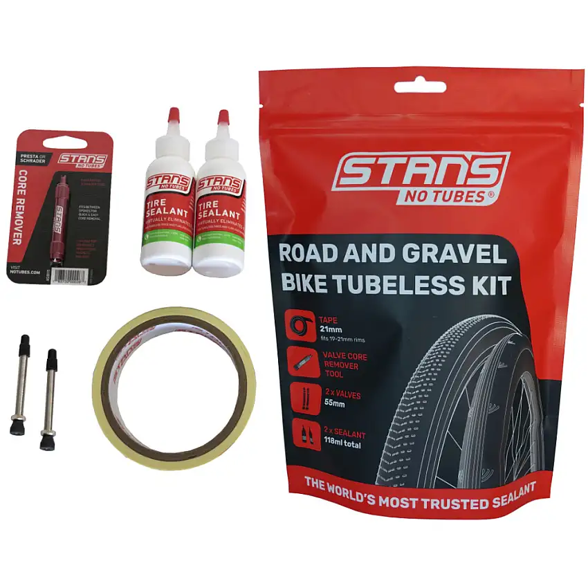 Stan's Notubes Tubeless Kit 21 mm Tape og 55mm Ventiler