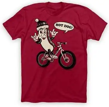 T-Shirt Twin Six Hot Dog Cranberry