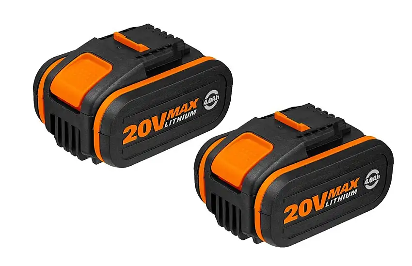 Worx 20V Batteri 4Ah med Batteriindikator Paket med 2 st