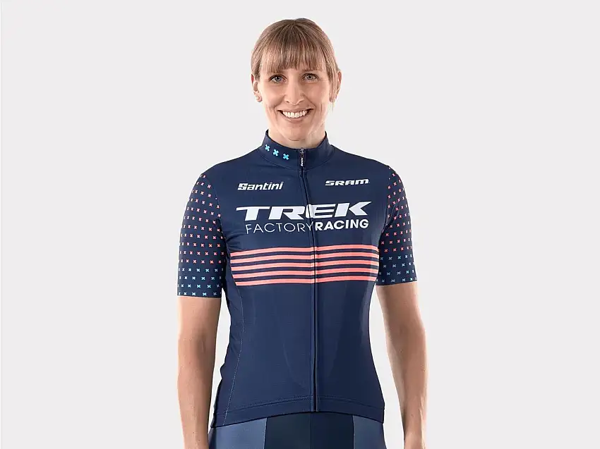 Cykeltröja Santini Trek Factory Racing Women'S Cx Blå