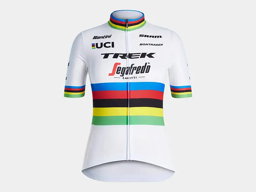 Cykeltröja Santini Trek-Segafredo Women'S Replica W Vit/Gul