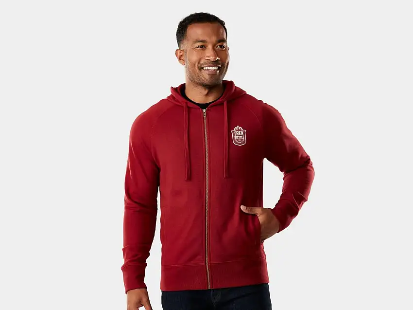 Hoodie Trek Fun Badge Röd