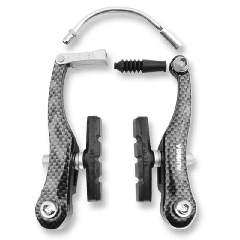 Bromssats i aluminium - kolfiberlook Alhonga V