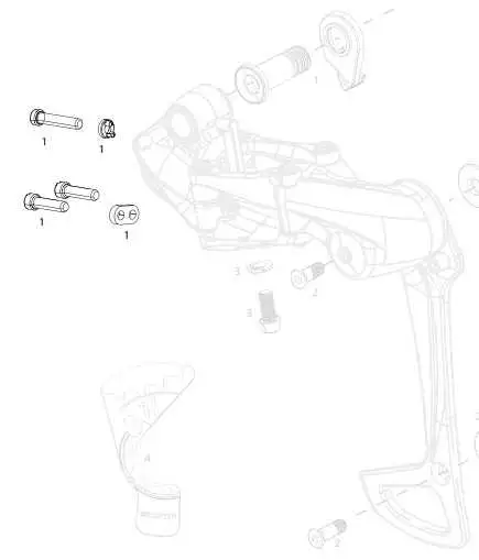 B-/ändlägesskruvset SRAM X01 Eagle