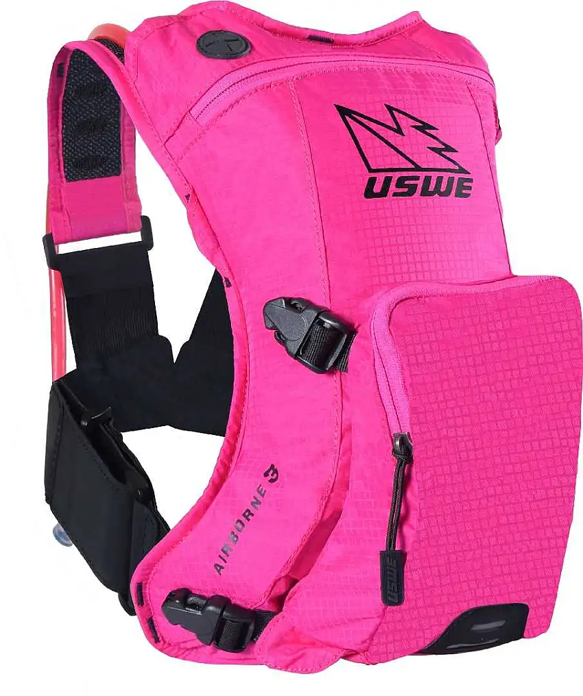 Ryggsäck USWE Airborne 3 l med 1.5 l vätskebehållare rosa