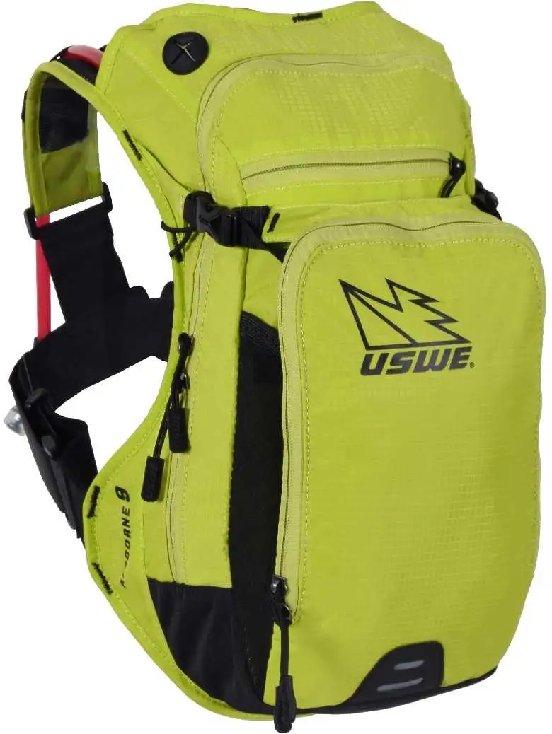 Ryggsäck USWE Airborne 9 l med 2.5 l vätskebehållare gul