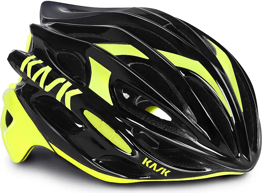 Cykelhjälm Kask Mojito svart/hi-vis gul