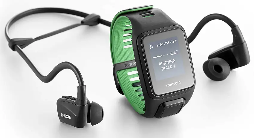 Träningsklocka Tomtom Runner 3 Cardio + Music + Hörlurar small svart/grön