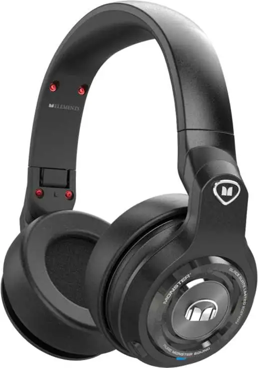 Hörlurar Monster Elements Over-Ear Wireless svart