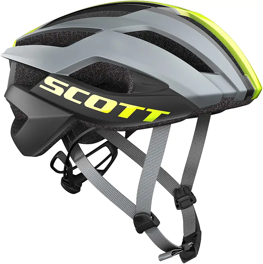 Cykelhjälm Scott Arx Plus MIPS grå/gul