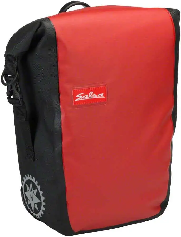 Packväska Salsa Touring Pannier fram 14 l röd