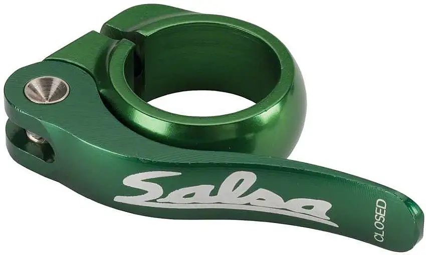 Sadelstolpsklamma Salsa Flip-Lock 36.4 mm grön