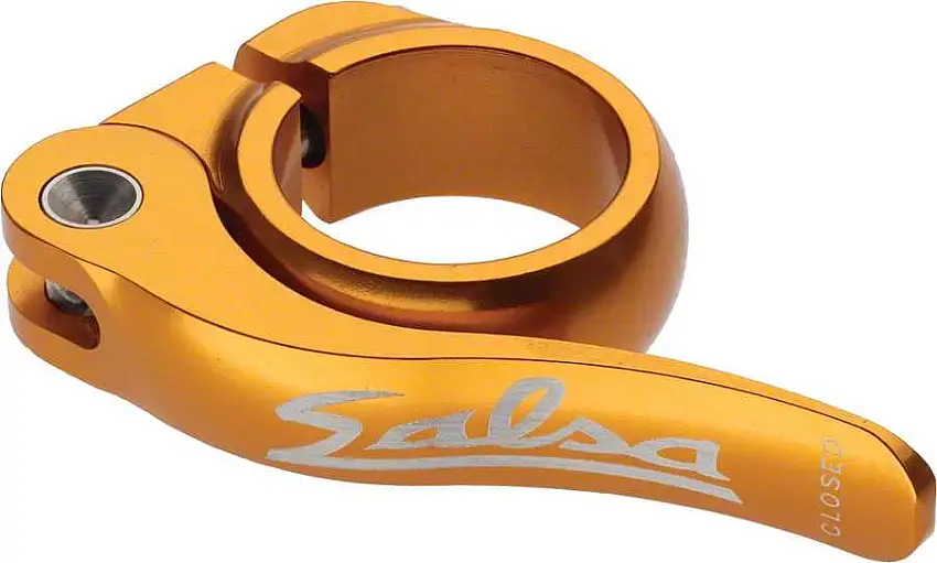 Sadelstolpsklamma Salsa Flip-Lock 36.4 mm guld