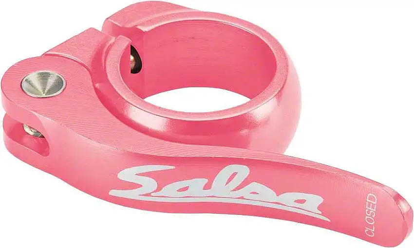 Sadelstolpsklamma Salsa Flip-Lock 36.4 mm rosa