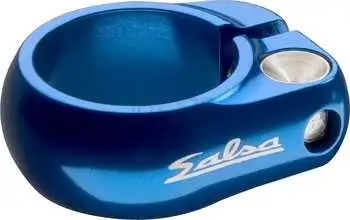 Sadelstolpsklamma Salsa Lip-Lock 36.4 mm blå
