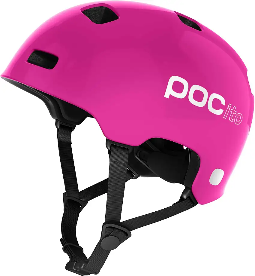 Cykelhjälm POC Pocito Crane Hi-Viz rosa